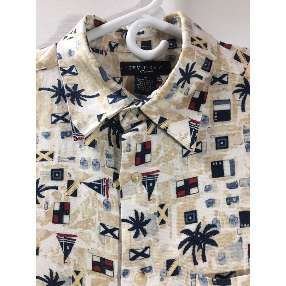 Ivy Crew Shirt Mens Size M Nautical Print casual button‎ down sailing Sailboat - Picture 3 of 7